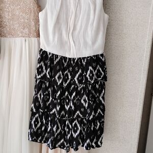 Favorite Daughter Black and White Mini Dress